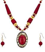 Red cubic zirconia necklace-sets
