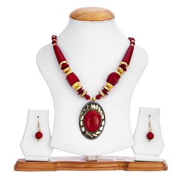 Red cubic zirconia necklace-sets 2