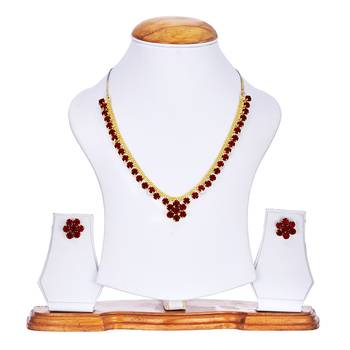 Red cubic zirconia necklace-sets 2