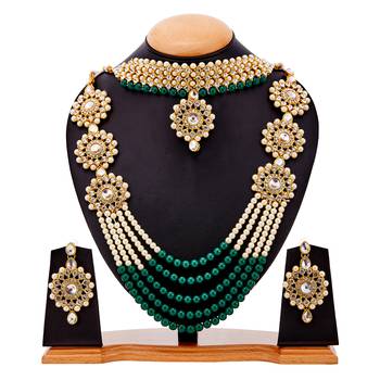 Green cubic zirconia necklace-sets 2