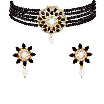 Black cubic zirconia necklace-sets 1