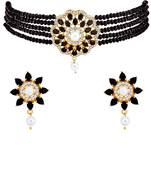 Black cubic zirconia necklace-sets