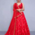 Latest Designer Satin Embroidered Red Lehenga Choli