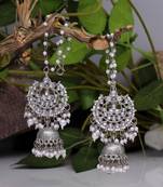 Silver jhumkas