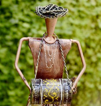 Antique Standing 3pc Metal Musician Set Art Sculpture Figurine Showpiece 5