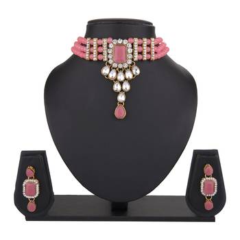 pink agate necklaces 1