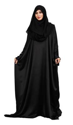 Casual Wear Plain Zoom Fabric Crush Style Women Free Size Abaya With Scarf 3