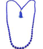 Raviour Lifestyle Blue Agate Hakik 108+1 Beads Buddhist Prayer Japa Rosary Wearing 