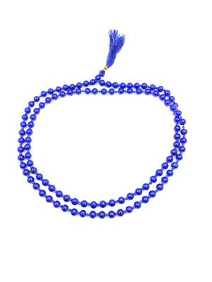 Raviour Lifestyle Blue Agate Hakik 108+1 Beads Buddhist Prayer Japa Rosary Wearing  2