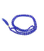 Raviour Lifestyle Natural Blue hakik mala original Blue agate 108+1 beads mala Blue Agate Stone Chain Neela 