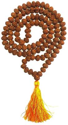 Raviour Lifestyle Original Nepal Rudraksha Mala (Brown, 108 Rudraksha Beads) - Unisex mala or Japa Mala 1
