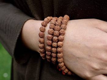Raviour Lifestyle Rudraksha Mala  Rashis In 5 Mukhi Rudraksha 108 Beads For Unisex 3