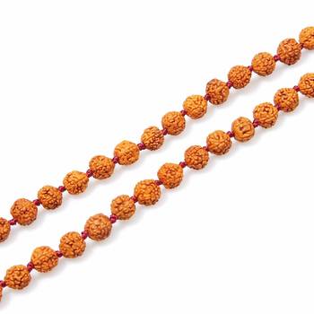 Raviour Lifestyle Rudraksha mala Jaap Organic Jewellery Mala 100% Original 108 Beads Wood (Brown) 1