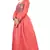 Peach plain rayon kurtas-and-kurtis