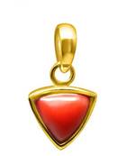 Red plain yellow gold Asthadhatu  Pendant
