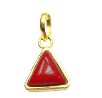 Red plain yellow gold Asthadhatu  Pendant 1