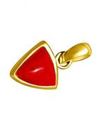 Red plain yellow gold Asthadhatu  Pendant