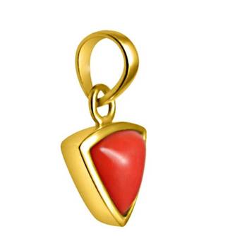 Red plain yellow gold Asthadhatu  Pendant 1