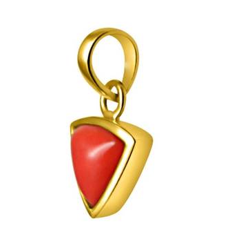 Red plain yellow gold Asthadhatu  Pendant 1