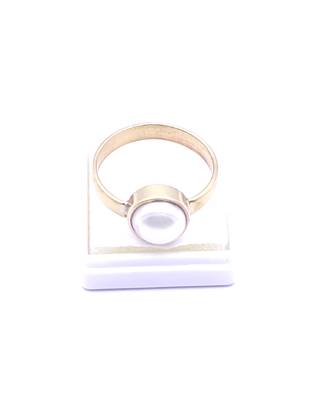 Raviour Lifestyle Pearl (Moti) 9.00 Ratti White Pearl 100% Original Gemstone Ashtadhatu Rashi Ratna Ring  1