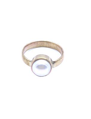 Raviour Lifestyle Pearl (Moti) 9.15 Ratti White Pearl 100% Original Gemstone Ashtadhatu Rashi Ratna Ring  1