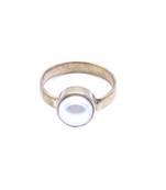 Raviour Lifestyle Pearl (Moti) 9.15 Ratti White Pearl 100% Original Gemstone Ashtadhatu Rashi Ratna Ring 