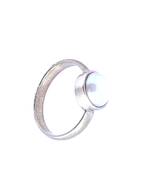 Raviour Lifestyle Pearl (Moti) 9.15 Ratti White Pearl 100% Original Gemstone Ashtadhatu Rashi Ratna Ring 