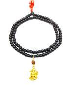 Raviour Lifestyle Lord Shiv Mahakal Shankar Mahadev shiv shakti Rudraksha Pendant With Black Hakik Agate 108 beads Mala