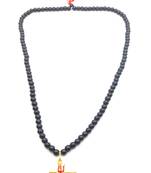 Raviour Lifestyle Lord Shiv Mahakal Bholenath Trishul Pendant With Black Hakik Agate 108 beads Mala properly energized