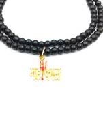 Raviour Lifestyle Lord Shiv Mahakal Bholenath Trishul Pendant With Black Hakik Agate 108 beads Mala properly energized