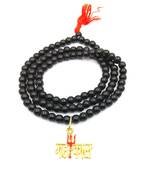 Raviour Lifestyle Lord Shiv Mahakal Bholenath Trishul Pendant With Black Hakik Agate 108 beads Mala properly energized