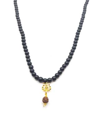Mahakal Bholenath Trishul Pendant With Black Hakik Agate 108 beads Mala For Good Health And Lord Shiv Blessing 3