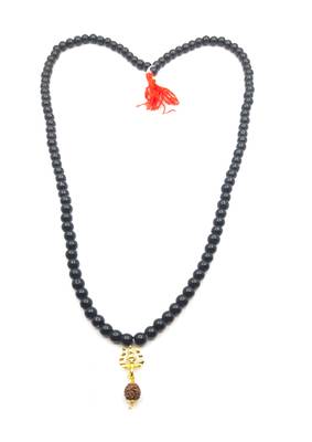 Mahakal Bholenath Trishul Pendant With Black Hakik Agate 108 beads Mala For Good Health And Lord Shiv Blessing 3
