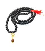 Mahakal Bholenath Trishul Pendant With Black Hakik Agate 108 beads Mala For Good Health And Lord Shiv Blessing