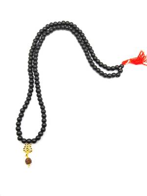 Mahakal Bholenath Trishul Pendant With Black Hakik Agate 108 beads Mala For Good Health And Lord Shiv Blessing 1