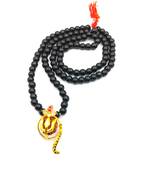 Raviour Lifestyle Lord Shiv Shakti 5 Mukhi Shiv Trishul Damru With Black Hakik Agate 108 beads Mala