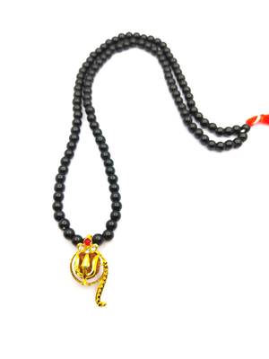 Raviour Lifestyle Lord Shiv Shakti 5 Mukhi Shiv Trishul Damru With Black Hakik Agate 108 beads Mala 2