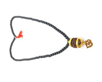 Raviour Lifestyle Mahadev Shiva Om Rudraksha Pendant With Black Hakik Agate 108 beads Mala For Mahadev Blessing  2
