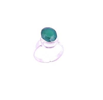 Raviour Lifestyle Emerald Ring Panna Stone Adjustable Silver Ring for Unisex 3