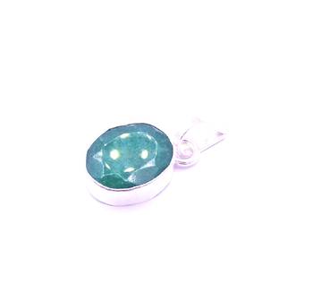 Raviour Lifestyle Natural Emerald Panna Gemstone Panna Silver Pendant Locket 3