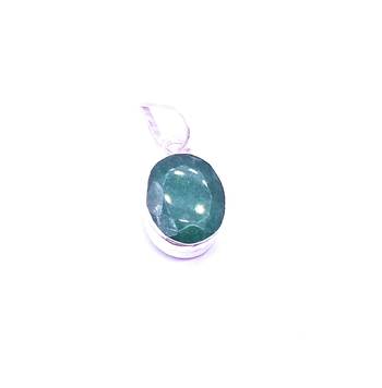 Raviour Lifestyle Emerald Pendant Original Stone Panna Effective Stone Silver Emerald Stone Pendant for Men & Women 2