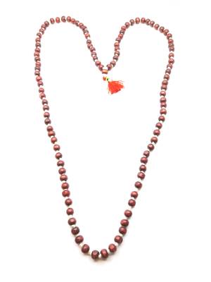 Raviour Lifestyle Original Rosary Lal Chandan Mala Red Sandalwood Mala 108+1 Beads for Pooja and Japa and Wearing 1