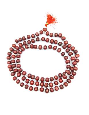 Original Lal Chandan Mala Red Sandalwood Rosary Mala Energized 108+1 Beads for Pooja Chanting Japa and Wearing   1