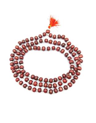 Raviour Lifestyle 108+1 Beads Lal Chandan Mala/Red Sandalwood Rosary Mala, Japa and Wearing for Men & Women  3