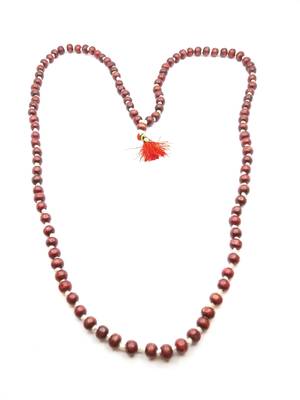 Raviour Lifestyle 108+1 Beads Lal Chandan Mala Red Sandalwood Jap Mala for Wearing and Jaap/Chanting and 1