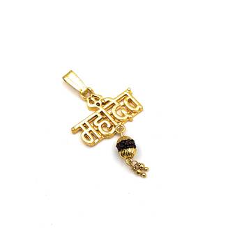 Raviour Lifestyle Lord Shiv Mahadev Mahakal Bholenath Trishul Rudraksha Pendant Locket 3