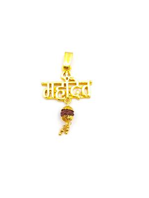 Raviour Lifestyle Mahakal Mahadev Shiva Trishul Rudraksha Shiv Locket Pendant For Men and Boys 1