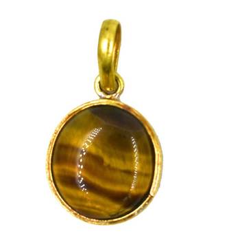 Raviour Lifestyle Tiger eye panchdhatu pendant  for men & women Gold-plated Pendant 1