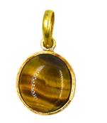 Raviour Lifestyle Tiger eye panchdhatu pendant  for men & women Gold-plated Pendant