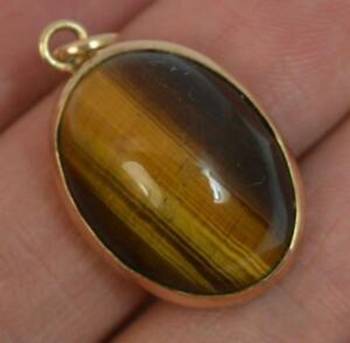 Raviour Lifestyle Natural Tiger Eye Pendant For Healing and Vastu, Meditation, Protection, Energizer Stone Pendant 2